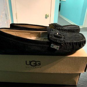 UGG Thelma Black Suede Moccasin